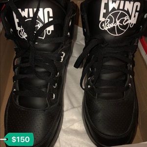 Black and White High-Top Patrick Ewing’s